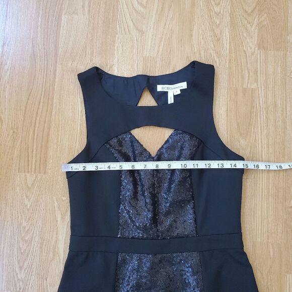 ✨ BCBGeneration ✨ Sequin Cutout Bodycon Mini Dress - [Size 8, Black] - Picture 9 of 11